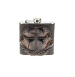 Durable and stylish crocodile leather hipflask