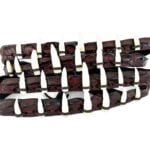 Croc Dundee style crocodile hatband with 7 real teeth