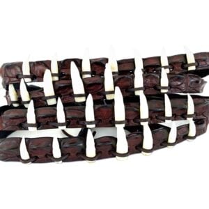 Croc Dundee style crocodile hatband with 7 real teeth