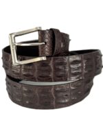Genuine Croc Belt in brown
