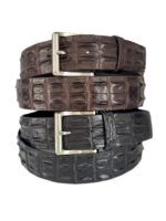 Genuine Australian crocodile belt with interchangeable buckle tab