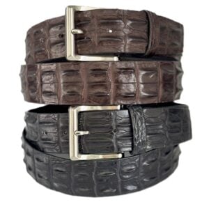Genuine Australian crocodile belt with interchangeable buckle tab
