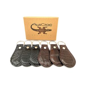 Belly crocodileleather keyring